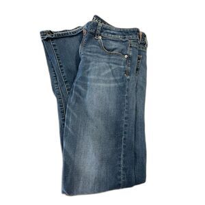 American Eagle Super Stretch Dark Wash Straight Leg Jeans - Women 14 X-Long